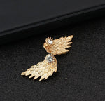 New Fashion Gift Lady Earring Party Jewelry Earrings Gold And Silver Gothic Cool Angel Wing Rhinestones Alloy Earrings For Women