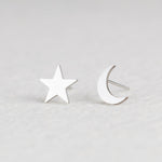 Silver Stainless Steel Animal Heart Leaf Cat Flower Star Stud Earrings for Women Girls Minimalist Jewelry Accessories Gifts