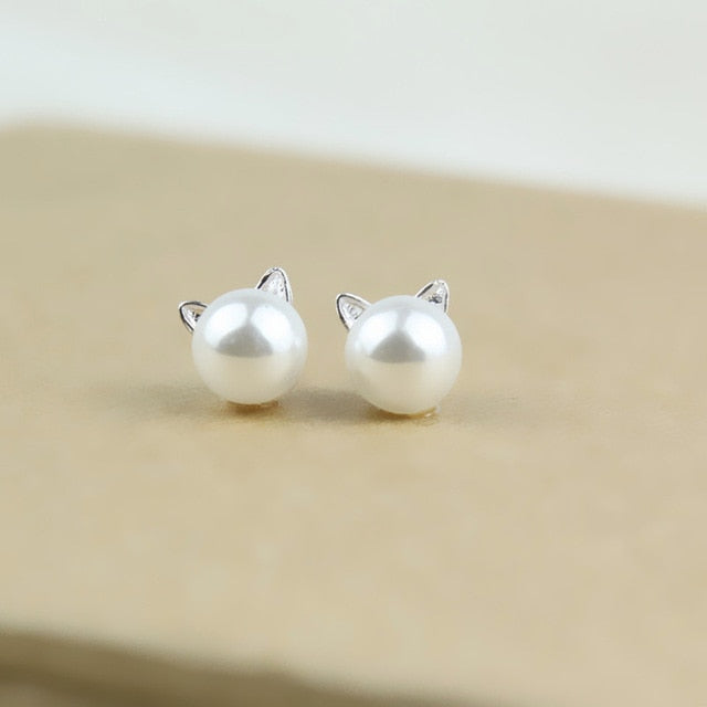 H23 New Imitation Pearl Heart Crystal Flower Leaf Angel Wings Geometry Stud Earrings For Women Statement Ear Jewelry Wholesale