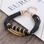 Bracelet Wholesale 2018 New Fashion Jewelry Leather Bracelet for Women Bangle Europe Beads Charms Gold Bracelet Christmas Gift