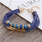 Bracelet Wholesale 2018 New Fashion Jewelry Leather Bracelet for Women Bangle Europe Beads Charms Gold Bracelet Christmas Gift