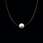 Poputton Female Transparent Fishing Line Necklace Silver Invisible Chain Necklace Women Rhinestone Choker Necklace Collier Femme