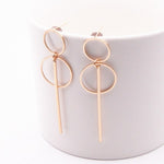 2018 new Fashion Earrings Punk Simple Gold/ Silver / Long Section Tassel Pendant Size Circle Earrings For Ladies Gifts Wholesale