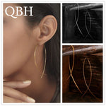 EK143 European & American Simplicity Fish Shaped Stud Earrings for Women Hyperbole Jewelry Copper Wire Brincos de gota Feminino