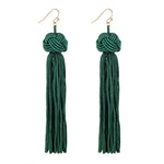 Crazy Feng Handmade Tassel Earrings 2018 Trendy Black Red Yellow Green Long Dangles Ear Broncos Silk Fringed Jewellery For Women