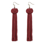 Crazy Feng Handmade Tassel Earrings 2018 Trendy Black Red Yellow Green Long Dangles Ear Broncos Silk Fringed Jewellery For Women