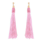 Crazy Feng Handmade Tassel Earrings 2018 Trendy Black Red Yellow Green Long Dangles Ear Broncos Silk Fringed Jewellery For Women
