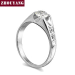 ZHOUYANG Wedding Ring For Women Classic Cubic Zirconia Rose Gold Color Fashion Jewelry Lover Rings Austrian Crystal ZYR249