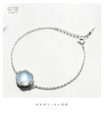 Thaya Original Design Aurora Moonstone Forest Cushion Ladies' Bracelets 925 Silver Scale light Bracelet Female Simple jewelry
