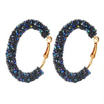 Mossovy Brand New Design Charm Earrings Geometric Round Shiny Austrian Crystal Rhinestone Big Earring Fashion Jewelry Women
