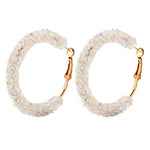 Mossovy Brand New Design Charm Earrings Geometric Round Shiny Austrian Crystal Rhinestone Big Earring Fashion Jewelry Women