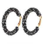 Mossovy Brand New Design Charm Earrings Geometric Round Shiny Austrian Crystal Rhinestone Big Earring Fashion Jewelry Women