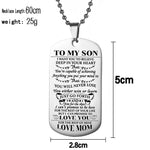 Customed Necklaces Dog Tags Dad\mom To Son\daugthter Pendant Personalized Necklace Metal military Dog tag Engraving Steel Gift