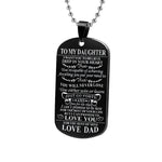 Customed Necklaces Dog Tags Dad\mom To Son\daugthter Pendant Personalized Necklace Metal military Dog tag Engraving Steel Gift