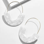 2018 New Fashion Leopard Grain Multi-Color Big Hook Acrylic Earrings Special Design Semicircle Resin Drop Earring ZA Brincos