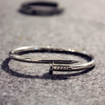 2018 Simple Titanium steel stainless steel nails Bracelet silver Gold Bracelets Bangles Punk for Women men Best gift Jewelry