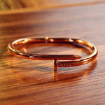 2018 Simple Titanium steel stainless steel nails Bracelet silver Gold Bracelets Bangles Punk for Women men Best gift Jewelry