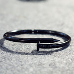 2018 Simple Titanium steel stainless steel nails Bracelet silver Gold Bracelets Bangles Punk for Women men Best gift Jewelry