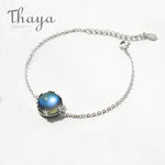 Thaya Original Design Aurora Moonstone Forest Cushion Ladies' Bracelets 925 Silver Scale light Bracelet Female Simple jewelry