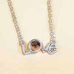 Free Fan New Hot 100 Languages Projection I Love You Pendant Necklace For Women Romantic Choker Necklace Love Wedding Gift