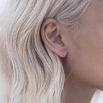 FAMSHIN 2019 Best selling NEW Women Fashion Simple Gold Silver Black Stud Earring Punk Rock Retro Circle Earring Piercing
