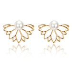 FAMSHIN 2019 Best selling NEW Women Fashion Simple Gold Silver Black Stud Earring Punk Rock Retro Circle Earring Piercing