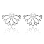 FAMSHIN 2019 Best selling NEW Women Fashion Simple Gold Silver Black Stud Earring Punk Rock Retro Circle Earring Piercing