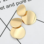 LOVBEAFAS Statement Earrings 2019 Fashion Metal Earrings For Women Gold And Silver Jewelry Simple Vintage Drop Dangle Earrings