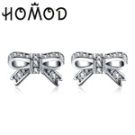 HOMOD 2018 Presents Silver Color Mickey Stud Earrings Sparkling Minnie Brand Earrings Women Fashion Jewelry